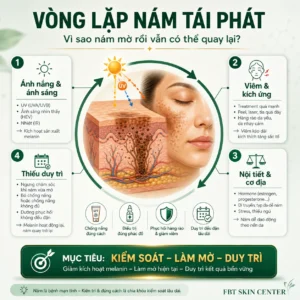 Infographic vòng lặp nám tái phát