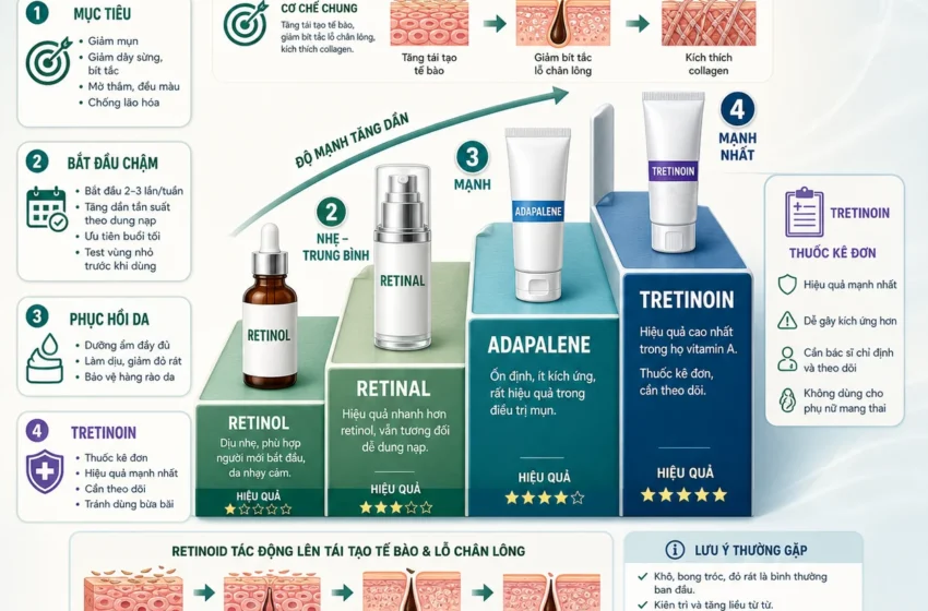  Retinoid chống lão hóa và trị mụn: tốt thật, nhưng không nên tự dùng bừa