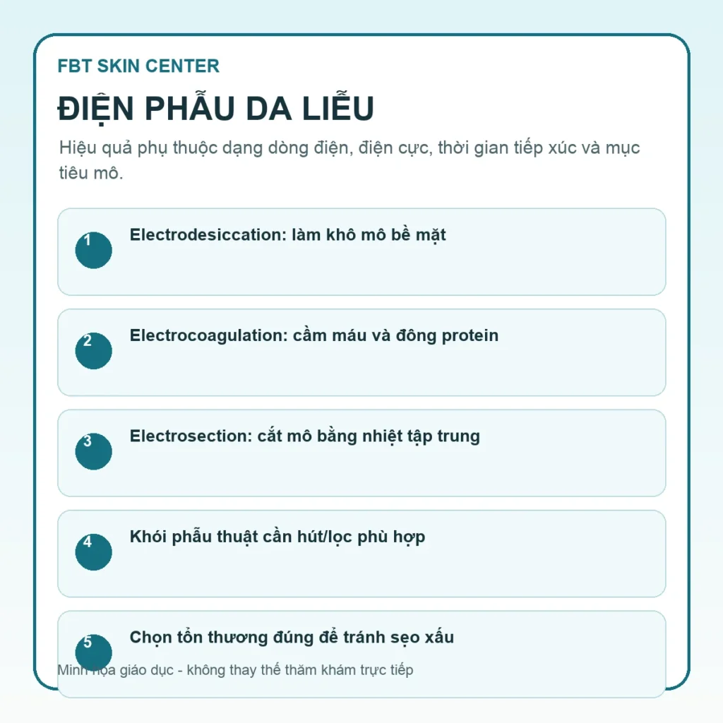 Minh họa điện phẫu da liễu