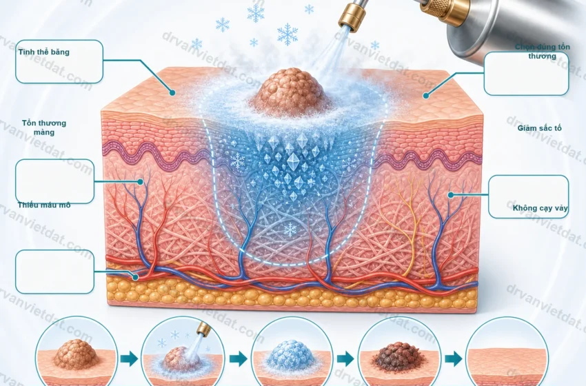 Cryotherapy 3: Áp lạnh trong da liễu thẩm mỹ - chăm sóc sau thủ thuật và phòng biến chứng