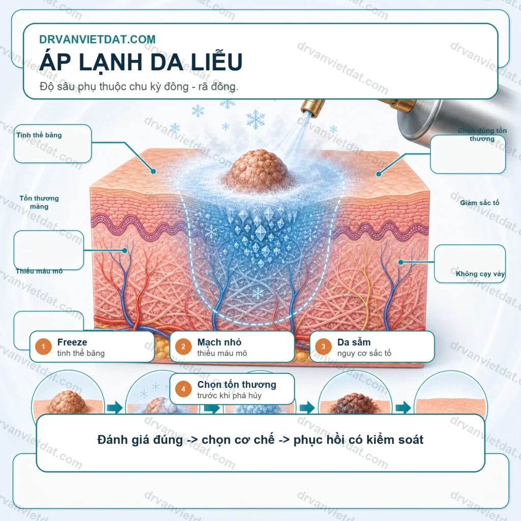 Cryotherapy 3: Áp lạnh trong da liễu thẩm mỹ - chăm sóc sau thủ thuật và phòng biến chứng
