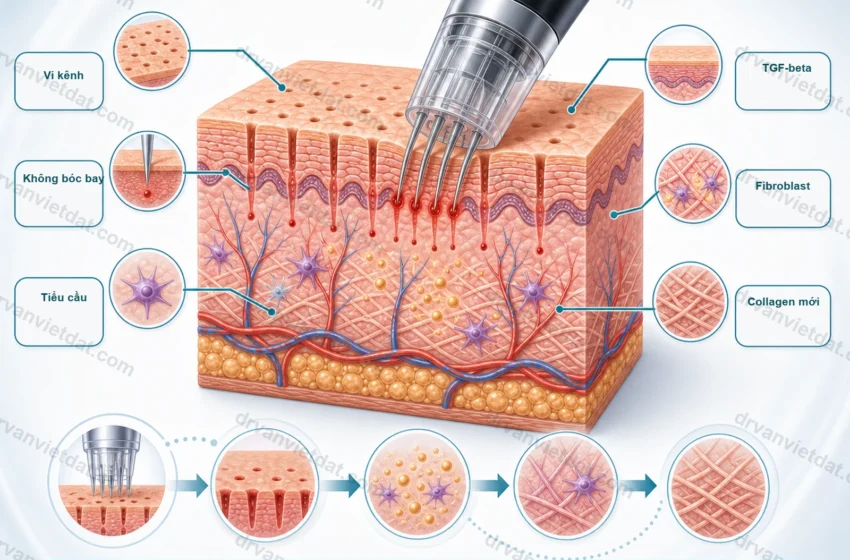 Lăn kim 1: Lăn kim vi điểm và tái tạo collagen - lợi ích thật sự nằm ở đâu?