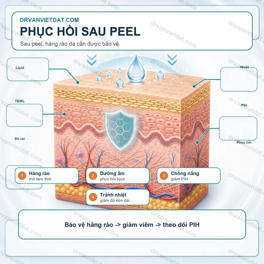 Retinoic acid peel 2: Tăng sắc tố, mụn và phục hồi sau peel retinoic - thumbnail designinfographic
