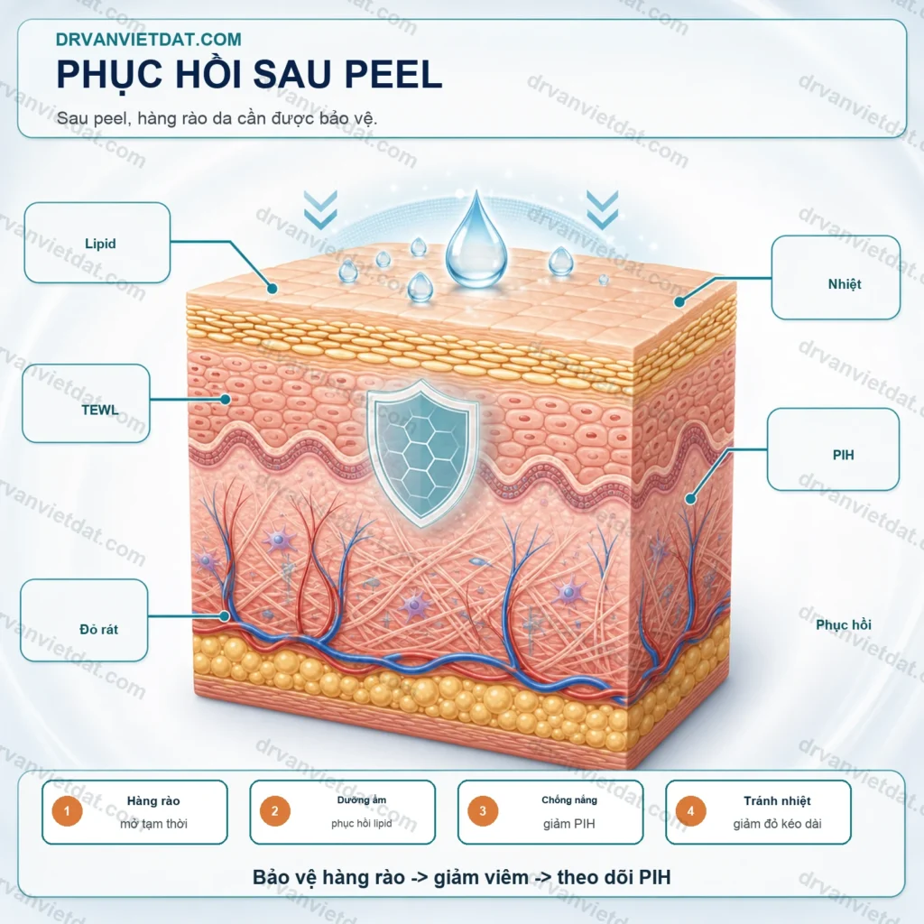 Retinoic acid peel 2: Tăng sắc tố, mụn và phục hồi sau peel retinoic - thumbnail designinfographic