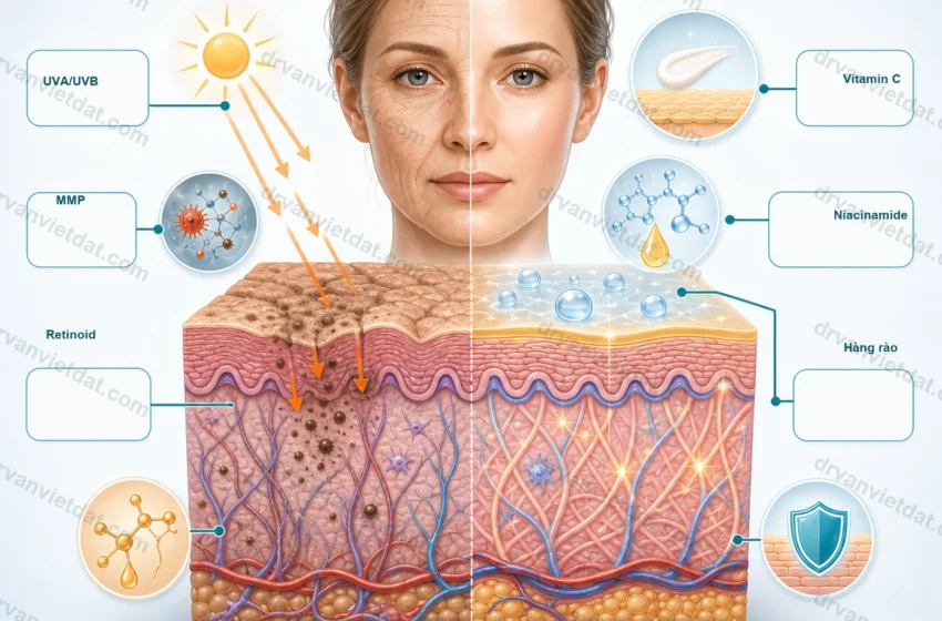  Chống lão hóa 1: Hoạt chất chăm sóc da cần hiểu cơ chế trước khi phối hợp