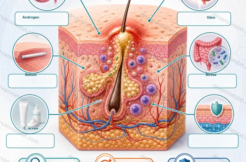 Probiotics trong mụn trứng cá: trục ruột-da có ý nghĩa thực hành không?