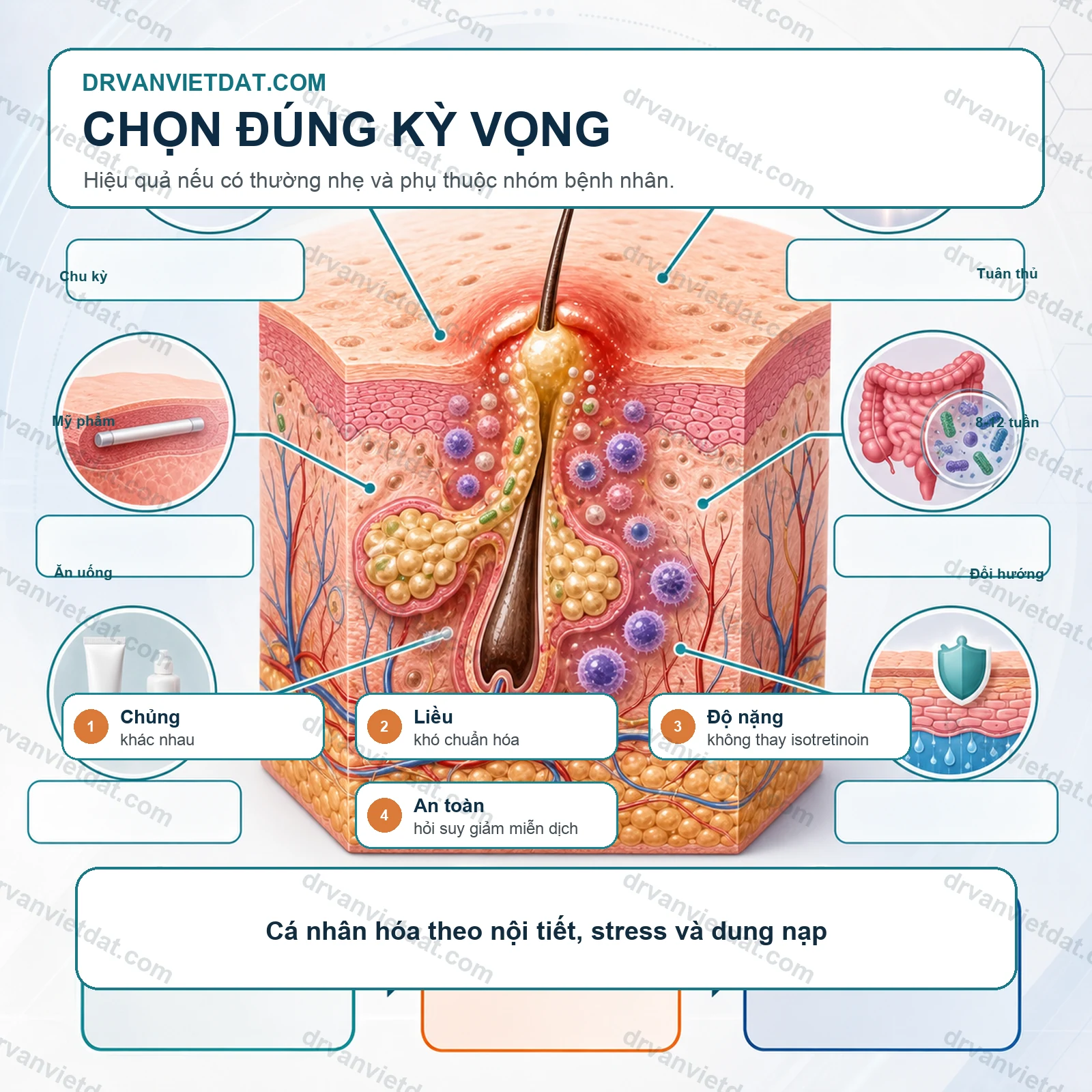 Probiotics trong mụn trứng cá: trục ruột-da có ý nghĩa thực hành không?