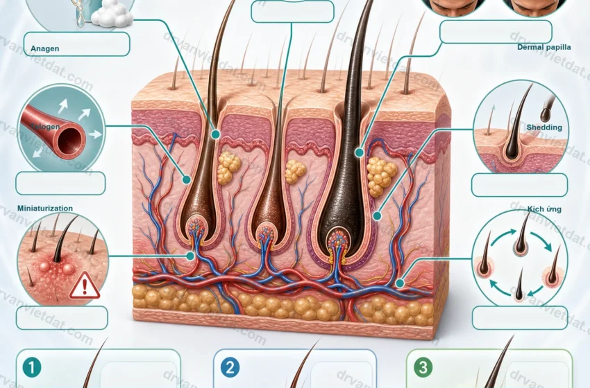Minoxidil trong rụng tóc androgen: dùng sao cho đúng và kiên trì đủ lâu?