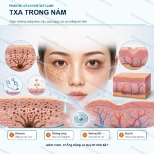 Phần 96: Tranexamic acid trong nám: thuốc bôi, đường uống và những điều cần thận trọng (phần nền tảng)