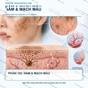 Phần 102: Nám có yếu tố mạch máu: vì sao điều trị chỉ nhắm melanin là chưa đủ?