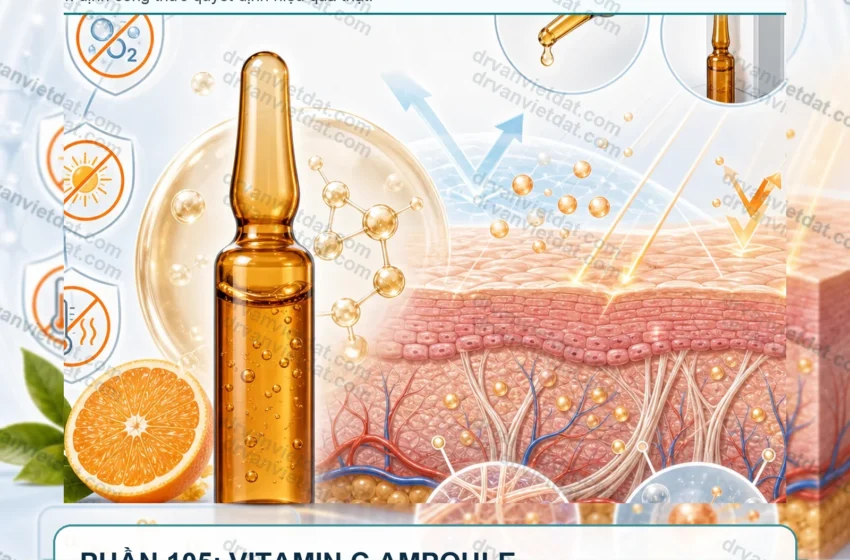 Phần 105: Vitamin C dạng ampoule: ổn định, tiện lợi và cách dùng trên da thật