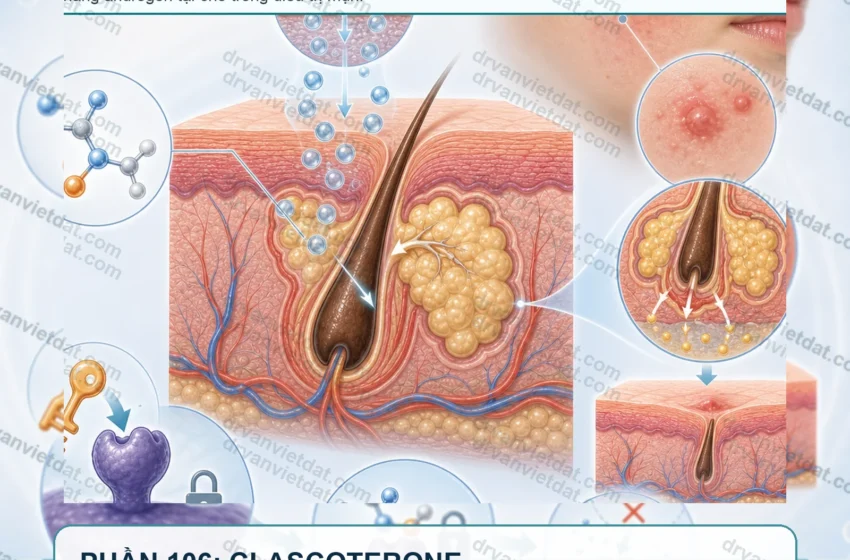 Phần 106: Clascoterone bôi trị mụn: kháng androgen tại chỗ có gì mới?