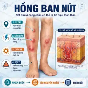 Hồng ban nút: nốt đau ở cẳng chân có thể gợi ý bệnh lý toàn thân - thumbnail