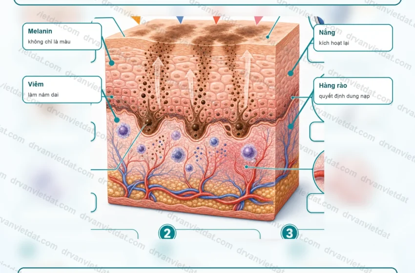  Hydroquinone và tretinoin trong nám: hiệu quả cao nhưng phải dùng có chiến lược