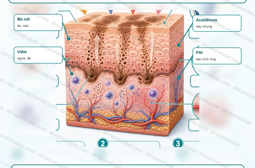Phần 128: Thâm nách: phân biệt ma sát, viêm, sắc tố và bệnh nền trước khi bôi làm sáng