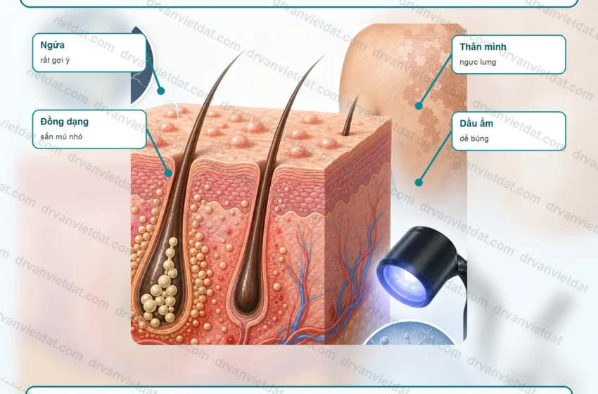 Phần 130: Viêm nang lông do Malassezia: dạng mụn ngứa dễ điều trị nhầm