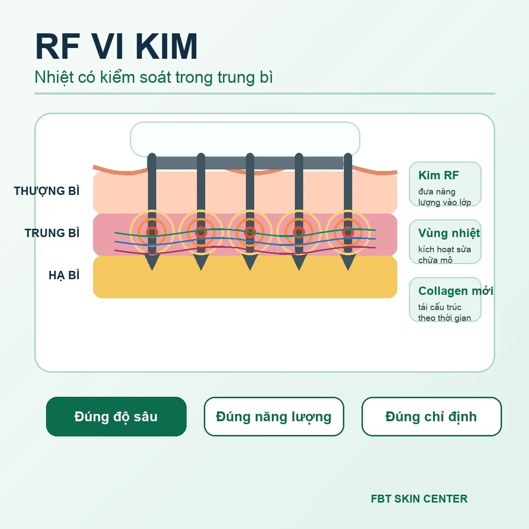 Cơ chế RF vi kim trong trung bì
