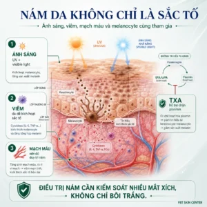 Nám da không chỉ là sắc tố - cơ chế TXA