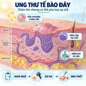 Ung thư tế bào đáy: tổn thương da chậm lớn nhưng không nên xem nhẹ