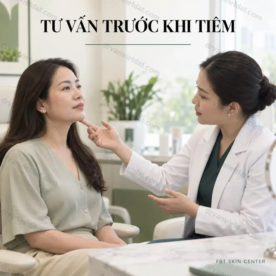Tư vấn trước khi tiêm vùng dưới cằm